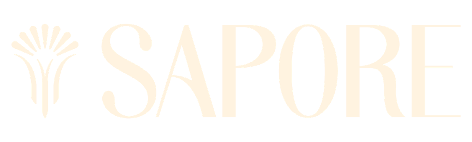 Logotipo da empresa escrito SAPORE MORETTI CONFEITARIA
